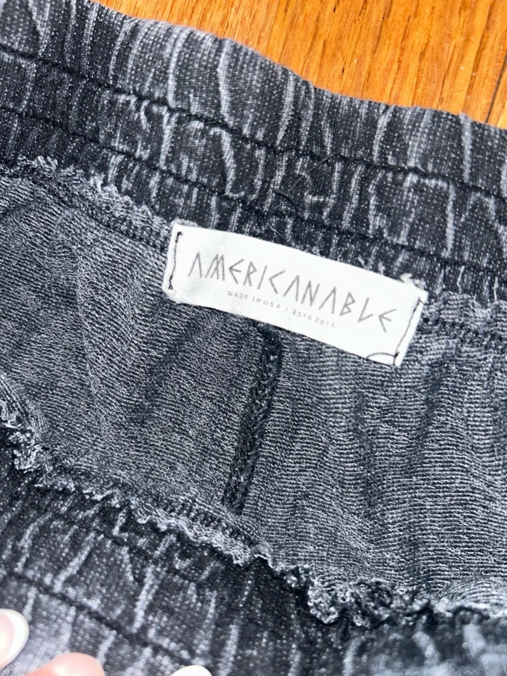 American Able Two-Tone Washed Denim Joggers Medium